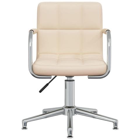 Sedia Girevole Da Ufficio Crema In Tessuto - Foto 3