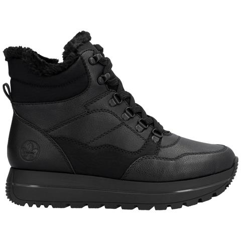 Black Casual Closed Ladies Mid Height Boots Stivaletti Pelle Sintetica Scarpe Donna Nero Eu 37, N4002-00 - Foto 3