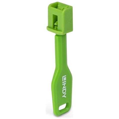 47912 clip sicura Bloccaporte + chiave SFP Verde Acrilonitrile butadiene stirene (ABS) 10 pz - Foto 4