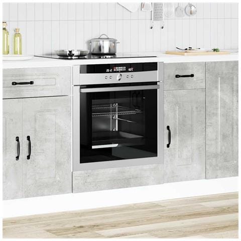 Armadio Per Forno Kalmar Grigio Cemento In Legno Multistrato - Foto 3