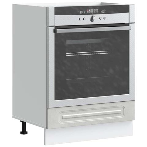 Armadio Per Forno Kalmar Grigio Cemento In Legno Multistrato - Foto 1