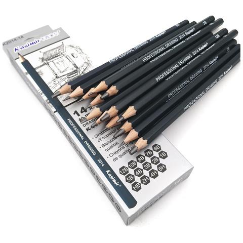 Set Di 14 Matite In Grafite Kasimir Design Professionale In Diverse Larghezze E Durezza. Da 12b A 6h. - Foto 2
