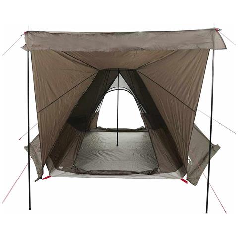 Tenda Familiare Tipi per 6 Persone Marrone Impermeabile - Foto 2