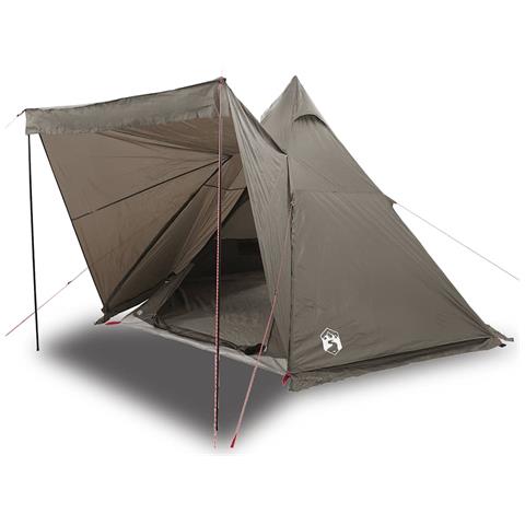 Tenda Familiare Tipi per 6 Persone Marrone Impermeabile - Foto 1