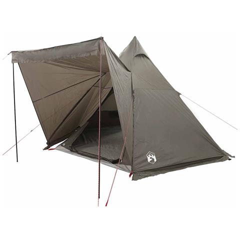 Tenda Familiare Tipi per 6 Persone Marrone Impermeabile - Foto 9