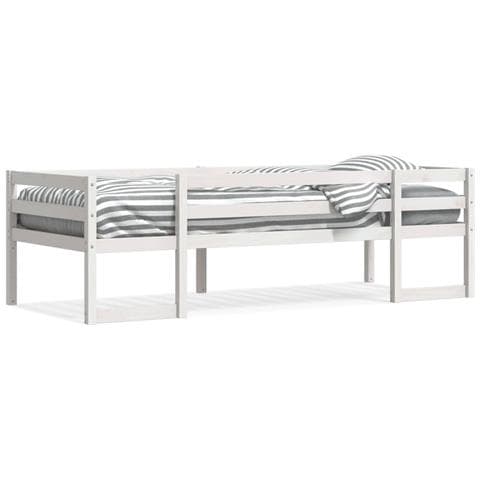 Giroletto per Bambini Bianco 90x200cm in Legno Massello di Pino - Foto 1