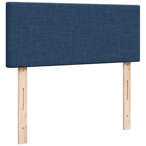 Pouf Letto con Materasso Blu 120x200 cm in Tessuto - Foto 9