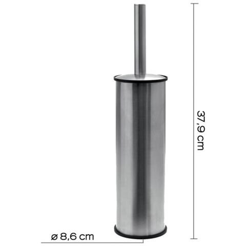 Scopino Wc Con Ciuffo In Setole Da Appoggio In Acciaio Inox Aisi 304 5034 Serie Project Cromato - Foto 2