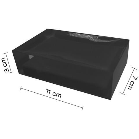 Portasapone D'appoggio In Resina Ra11 Serie Rainbow Nero - Foto 2