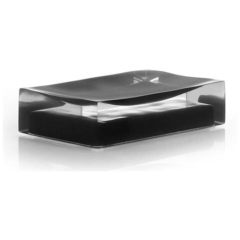 Portasapone D'appoggio In Resina Ra11 Serie Rainbow Nero - Foto 1