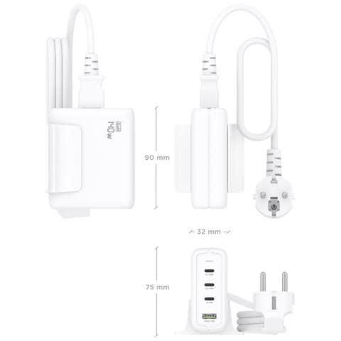 ASCH-140W4P055-W Caricabatterie per dispositivi mobili Universale Bianco AC Ricarica rapida Interno - Foto 2