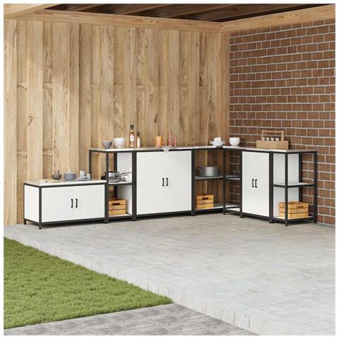 Mensola per il deposito in cucina Bianco Acciaio - Foto 2