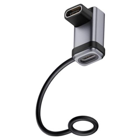 Adattatore Femmina-femmina Usb-c 240w, 120gbps, Angolo Retto (confezione Da 2) Silver - Foto 2