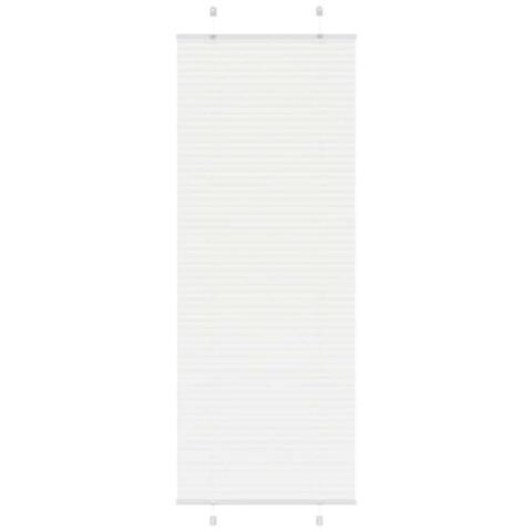 Tenda Plissettata Bianca 75x200 cm Larghezza Tessuto 74,4 cm - Foto 1