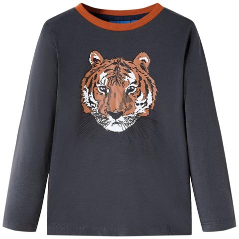 Maglietta per Bambini a Maniche Lunghe Antracite 116 - Foto 1