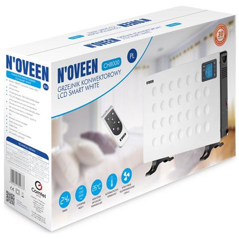 CH8000 LCD Smart Interno Bianco 2000 W Stufa elettrica a convezione - Foto 2