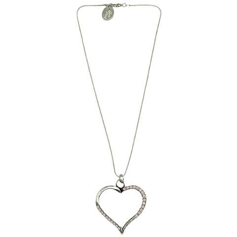 Collana Cuore Rosa In Argento 7-10 Micron - Foto 1