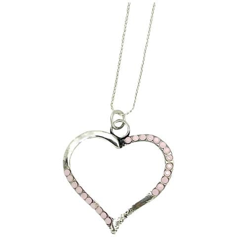 Collana Cuore Rosa In Argento 7-10 Micron - Foto 2
