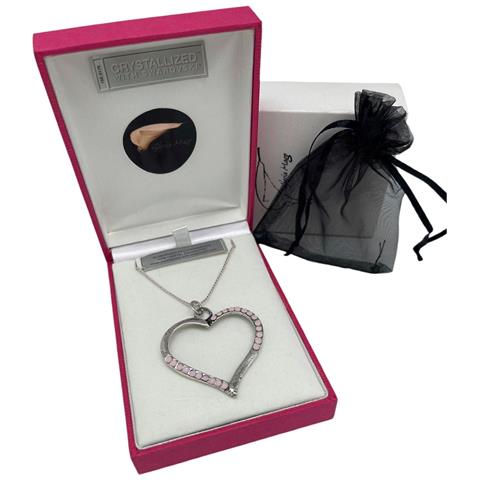 Collana Cuore Rosa In Argento 7-10 Micron - Foto 4