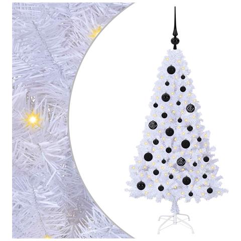 Albero di Natale artificiale Bianco 120 cm PVC e Acciaio - Foto 1