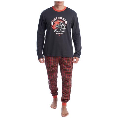 Pigiama Da Uomo In Cotone A Maniche Lunghe Klp4 - Foto 1