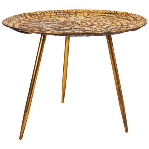 Tavolino In Metallo Dorato 54,5x54,5x40h - Foto 1