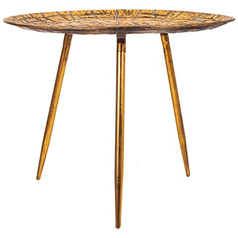 Tavolino In Metallo Dorato 54,5x54,5x40h - Foto 2