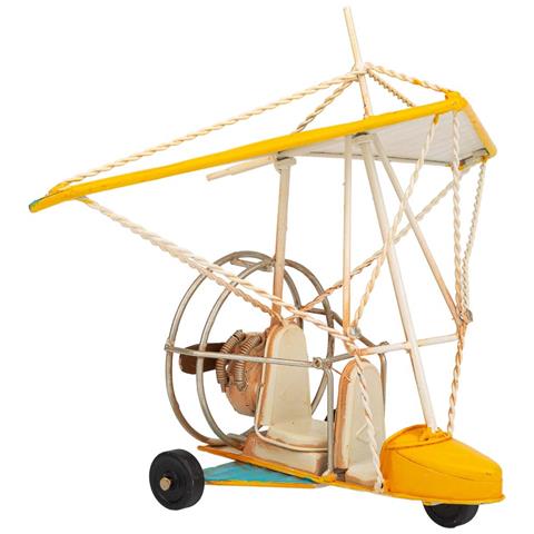 Aliante In Metallo Giallo 32x21,5x25h - Foto 1