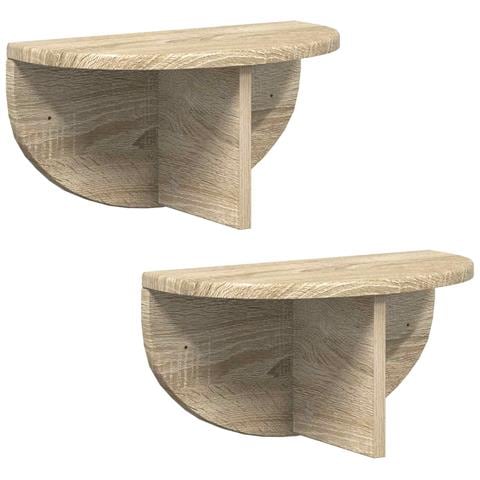 Scaffale da parete 2 pcs Rovere Sonoma 38 x 19 x 19 cm - Foto 1