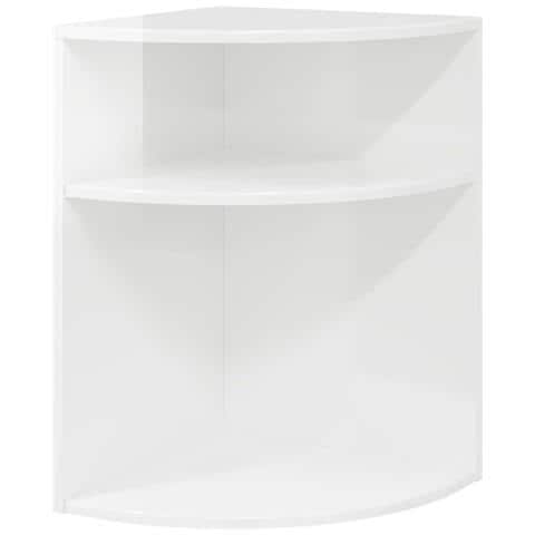 Tavolino Bianco Lucido 39,7 x 39,7 x 60 cm Legno multistrato - Foto 1