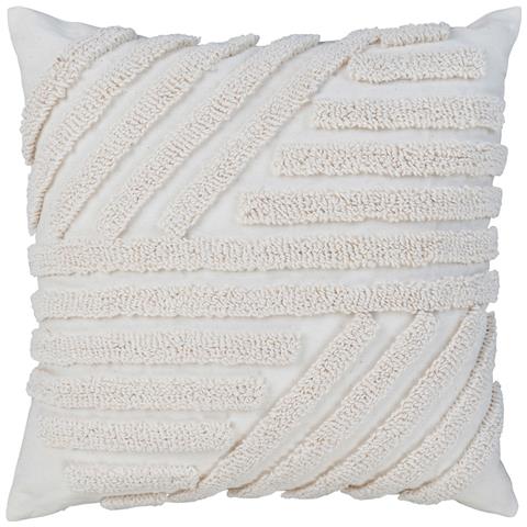 Cuscino Decorativo Albany-bianco-cotone-45x45x1 Cm - Foto 1
