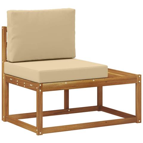 Divano da Esterno con cuscino Naturale 91 x 63 x 73 cm - Foto 1