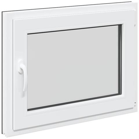 Finestra per Soffitta RISOR 80 x 60 cm PVC e Vetro Antracite - Foto 1