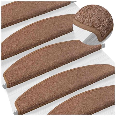 Tappetini per scale autoadesivi Semicircolare 15 pcs Marrone - Foto 2