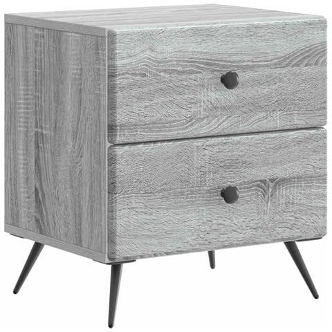 Armadio da Notte con cassetto Grigio Sonoma 43 x 34,5 x 47,5 cm - Foto 1