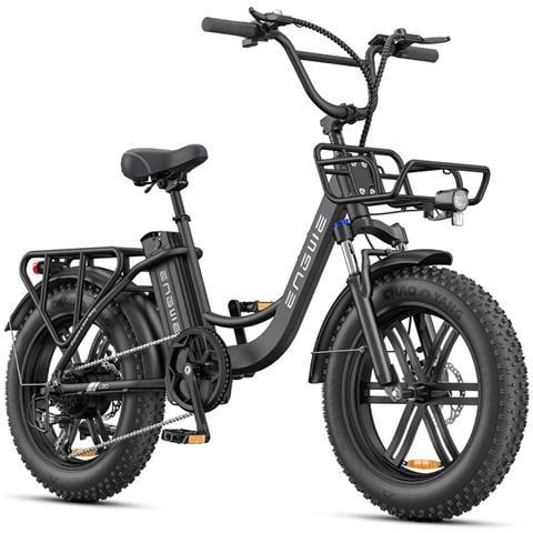 L20 BOOST Bicicletta elettrica pieghevole 250W, batteria agli ioni di litio 48V 13Ah, freni a disco idraulici, sospensione completa, pneumatici grassi 20x4.0, adatta città e fuoristrada, Nero - Foto 1