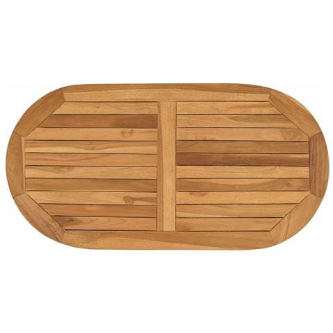 Piano del tavolo Ovale Legno di teak solido Naturale - Foto 1