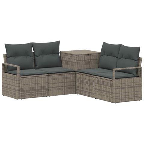 Set di divani 5 pz Grigio e Grigio Scuro - Foto 1