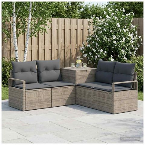 Set di divani 5 pz Grigio e Grigio Scuro - Foto 10