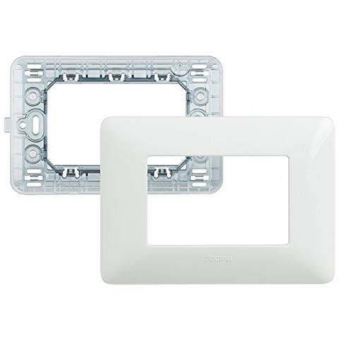 Placca / Supporto Matix 3 Posti Bianco - Foto 1