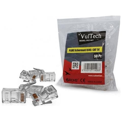 Connettori Trasparenti Rj45 Utp 50 Pz. 8p8c - Foto 2