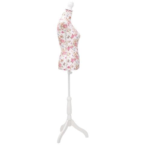 Busto Sartoriale Donna Bianco con Rose - Manichino Femminile - Foto 7