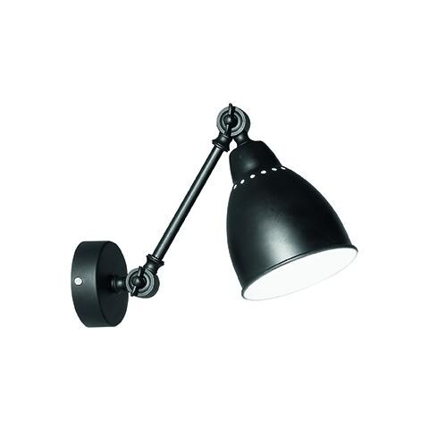 Lampada Da Parete Newton Ap1 Nero Max 1 X 60w E27 - 240v - Foto 2