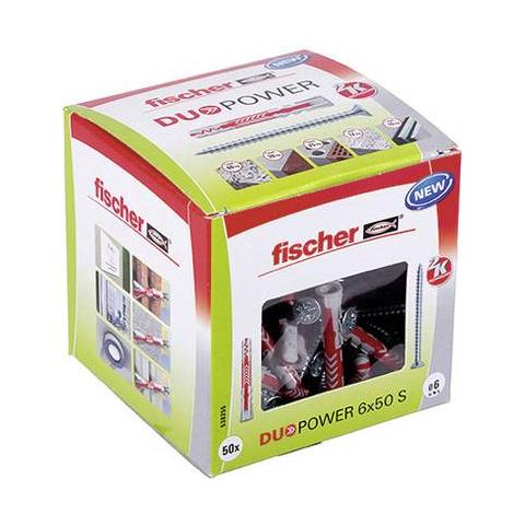 50 Tasselli Lunghi Duopower con Vite 6x50 mm Universali - Foto 1