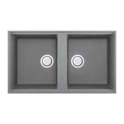 Lavello Best 450 Keratek Plus Sottotop 83x48 2 vasche Colore Light Grey 97 - Foto 1