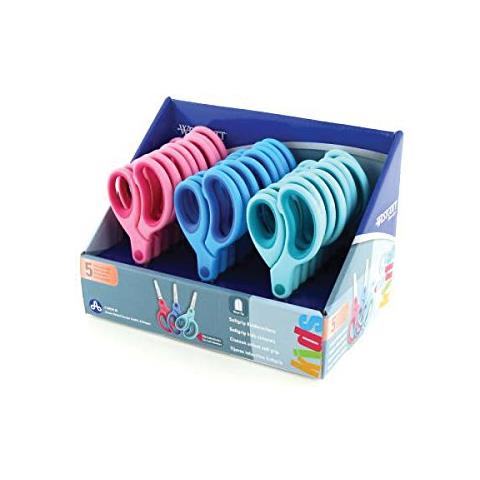 Scissors p Softgrip Punta Arrotondata, 24 Pezzi Misto 5"" Multicolore - Foto 2