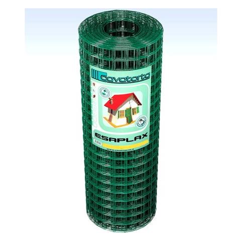 Rete Elettrosaldata Plastificata Con Maglie Rettangolari 25 X H. 1,0 Mt - 50,8 X 76,2 Mm Verde Alpi Esaplax - Foto 1