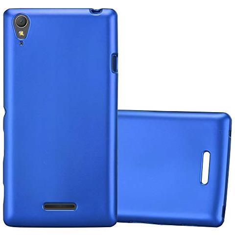 Custodia Compatibile Con Sony Xperia T3 In Blu Metallico - Coperchio Protettivo In Silicone Tpu Flessibile - Foto 1