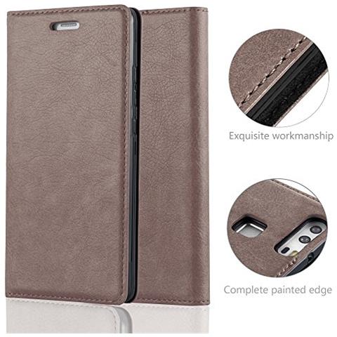 Custodia Compatibile Con Huawei P9 In Bruno Caffè - Coperchio Protettiva Con Chiusura Magnetica, Funzione Stand E Tasca Per Le Carte - Foto 2
