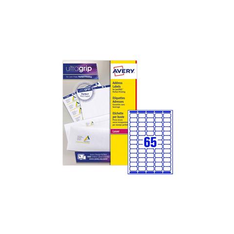 Etichette Adesive L7651 Bianche 25fg A4 38,1x21,2mm (65et / fg) Laser Avery - Foto 1